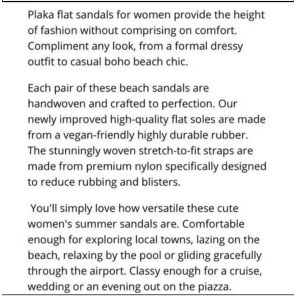 Plaka Flat Sandals Womens Slip-on size 11 brown color hand woven strappy new - Picture 12 of 12